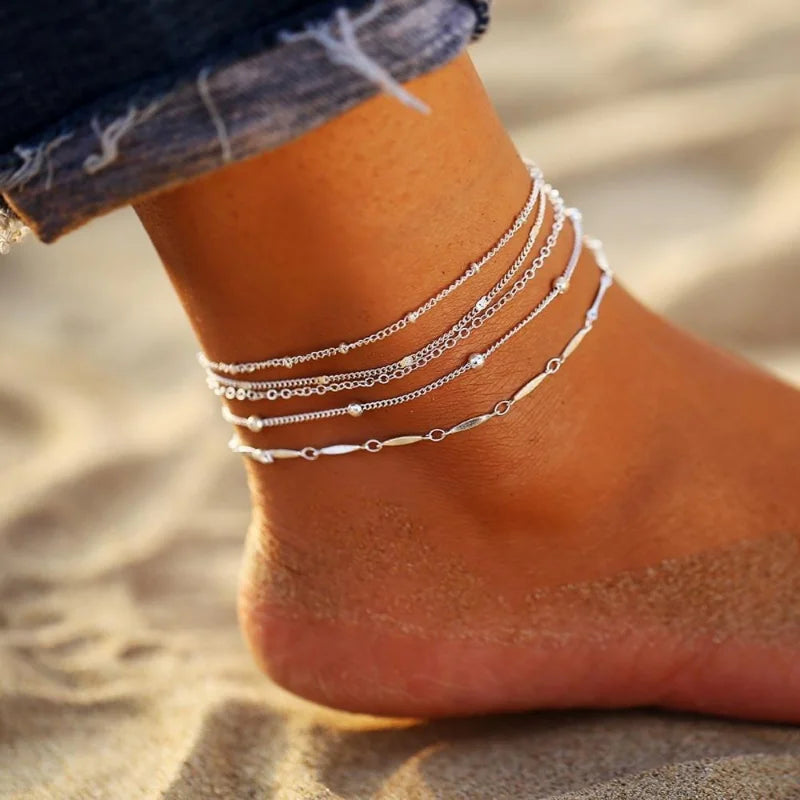 5Pcs/Set Ankle Bracelet